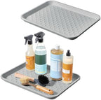 iDesign Waterproof Under Sink Tray for Kitchen, Bathroom, or Laundry Room - Set of 2 - Gray by iDesign