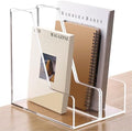 YUXUN Acrylic Magazine File Holder,Clear Desk Organizer File Holder Stand for File/Magazine/Binders/Notebook/Envelopes,Multi-purpose Coloring Comic Book Storage for Home/Office/Classroom Organization by AcrylicBusinessCardHold