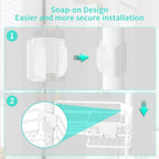 HapiRm Corner Shower Caddy Organizer - Shower Rack with Toothbrush Holder - Image 4
