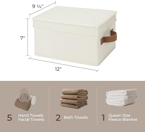 StorageWorks Fabric Storage Bins with Lids, Closet Storage Bins - Image 6