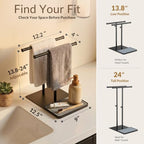NADAMOO Standing Towel Rack for Bathroom, Adjustable Hand Towel Holder - Image 3