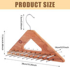 Leinuosen 2 Pack Cedar Tie Organizer Wooden Neck Tie Hook Organizer Storage up to 40 Ties Convenient Storage for Neckties, Belts, Hats - Image 2