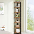 Hzuaneri Corner Shelf Stand 7-Tier Corner Bookshelf Storage Standing Shelf by Hzuaneri