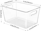 YIHONG 36 Pack Clear Pantry Organizer Bins, Plastic Containers with Handle for Kitchen,Freezer,Cabinet,Closet,Bathroom Under Sink Storage - Image 2