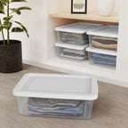Sterilite Storage Box Stackable Tote, White, 12 Quart, 24 Pack - Image 4