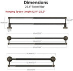 BESy Double Towel Bar Towel Rack for Bathroom Towel Rod Oil Rubbed Bronze - Image 6