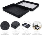 Welaxy 2pc Office desk drawer organizer tray documents Storage bin Charcoal - Image 6