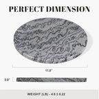Karibiber Natural Marble Tray, 11.8in Serving Tray for Fruit, Round Decorative Vanity Dish for Jewelry&Key, Quality Storage Plate for Kitchen Coffee Table and Bathroom Desktop, Monte Grigio - Image 3