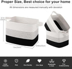 OIAHOMY Cotton Rope Storage Baskets for Organizing Gradient Dark 3-Pack - Image 3
