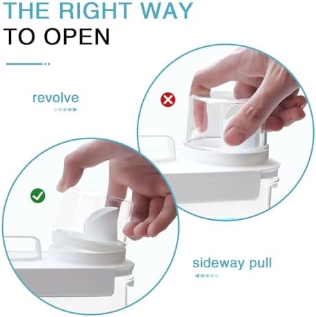 3 Pack Laundry Detergent Dispenser, 61oz Laundry Soap Dispenser, Refluxable Laundry Detergent Container, Plastic Liquid Laundry Detergent Dispenser for Laundry Room Organization with 6 Labels - Image 3