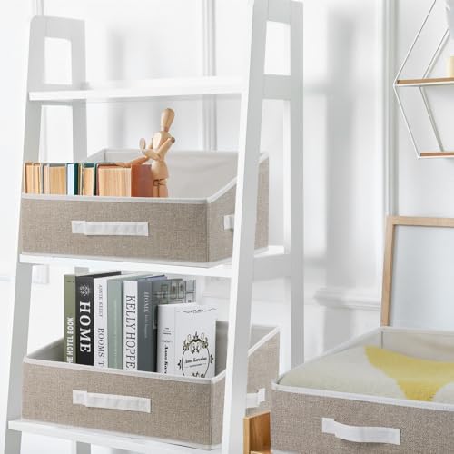 6 Pack Closet Storage Bins for Shelves, Shelf Baskets for Organization,Closet Organizers and Storage,Trapezoid Storage Bin Closet Shelf Organizer for Clothes,Toys,Towel,Book,Baby Clothing (6PC-Coffee) - Image 2