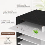 EasyPAG 60 Compartments Wooden Literature Organizer with Adjustable Shelves, 30000 Sheets Capacity Paper Organizer, Classroom Mailbox and Mail Sorter for Teachers and Office, Black/White - Image 3
