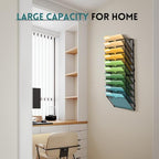 SUPEASY 10 Tier Wall File Organizer, Hanging Wall Mounted Mail Organizer with Label Slots, Metal Mesh File Holder Magazine Rack for Office, Home, School or Classroom, Black - Image 2