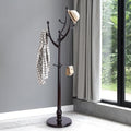 Bekrvio Tree Coat Rack Freestanding with Round Base, Red Brown by Bekrvio
