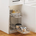 2 Tier Individual Pull Out Cabinet Organizer 5½" W x 21½" D, Heavy Duty Cabinet Pull Out Shelves, Slide Out Drawers Organization for Kitchen Cabinets Bathroom - Image 5
