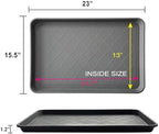 PetLike Boot Tray for Entryway Indoor, Pet Food Mat, 23 x 15.5 inch 2 Packs, Waterproof Rubber Shoe Tray for Indoor and Outdoor, Multi-Purpose Trays for Boots, Shoes, Pets, Garden - Image 2