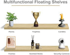 Sorbus Floating Shelves for Wall Storage (55 Inch, 2 Pack, Maple Wood) - Image 6