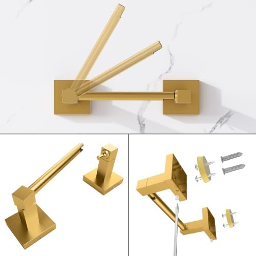 RUACQ Bathroom Accessories, 4-Piece Towel Racks for Bathroom Hardware Set - Image 3