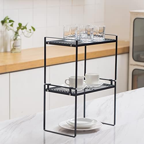 Shantton Cabinet Shelf Organizer, Pantry Shelf Rack, Black 13.1x10.6x9.5 - Image 2