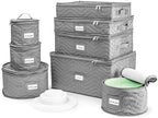 Sorbus China Storage Containers, Dinnerware Storage Set (8 Piece, Gray) by Sorbus
