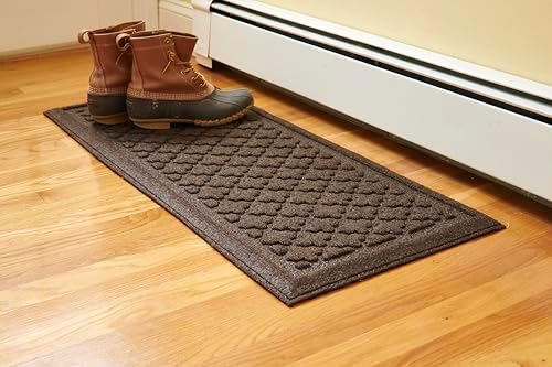 Mats Inc. Artisan Entry Indoor Mats for Entryway, Durable & Easy to Clean Tray for Boots, Anti-Slip & Water-Resistant for Front Room, Made in The USA, 15" x 36", Walnut by MatsInc