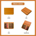 12 Slot Fountain Pen Case, Handmade Magnetic,Christmas Gift (brown) - Image 5