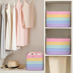 Baskets for Organizing,Storage Baskets,3 Pack Baskets for Shelfves,15"×10"×9" Woven Rainbow Basket,toy storage bins,bins for organization - Image 2