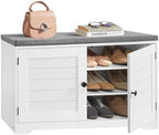 VASAGLE 3-Tier Shoe Storage Bench with Cushion, 14 x 31.9 x 20.7 Inches by VASAGLEbySONGMICSHOME