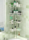 DAOYA Corner Shower Caddy Tension Pole - Adjustable Shower Caddy Off-white by DAOYA