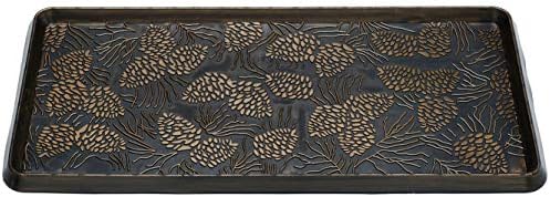 HF by LT Pine Cone Rubber Boot Tray, 32 x 16 inches, One-Piece Seamless Construction, Durable Vulcanized Rubber, Year Round Use Indoors or Outdoors, Copper - Image 2