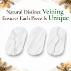 White Calacatta Marble Tray for Bathroom Vanity, 9.8x5.9In - Image 6