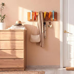 Youyole 6 Hooks Wood Coat Rack Wall Mount Piano Hideaway Coat Hooks - Image 5