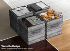 Sorbus 11 x 11 Storage Cubes, Foldable Fabric Bins (4 Pack, Rustic Gray) - Image 5
