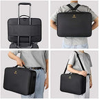 MONSTINA Large Makeup Case, 3 Layers Makeup Bag Cosmetic Organizer Brush Bag Barber Train Case Makeup Artist Box for Hair Curler Hair Straightener Brush Set and Cosmetics - Image 3