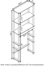 Furinno Turn-N-Tube with 3 Shelves Toilet Space Saver, Espresso/Black - Image 3