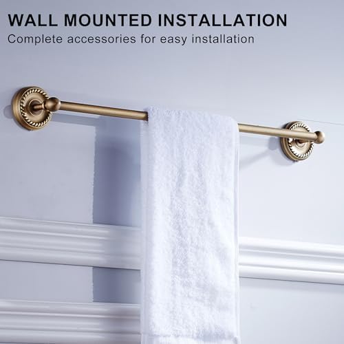 Antique Bronze Towel Rack for Bathroom Adjustable 15.5 to 27.5 Inch Towel Bar Wall Mounted - Image 7