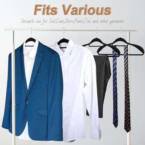 12 Pack Velvet Suit Hangers for Men with 360° Rotating Hooks - Image 6