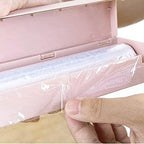 Foil Cutters, Cling Film Dispenser Plastic Wrap Dispenser Food Wrap Cling Film Storage Organizer for Kitchen Aluminum Foil Wax Paper 3 Pieces (Color: rosy Blue White) - Image 3