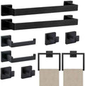 JOPOFI 10 Piece Towel Bar Set - 15.7Inch Bath Towel Holder - Matte Black by JOPOFI