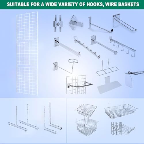 Grid Wall Commercial Grade Gridwall Panels – Heavy Duty Grid Panel for Any Retail Display Wall Grid 2' Width x 7' Height, White (Pack of 4) Easily Portable - Image 5