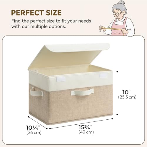 GRANNY SAYS Memory Keepsake Storage Box, Fabric Storage Bins with Lids - Image 2