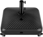 Yaheetech 123lbs Capacity Fillable Mobile Umbrella Base, Faux Rattan, Black by Yaheetech