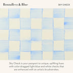 MACKENZIE-CHILDS Enamel Canister, Small, Light-Blue-and-White Sky Check - Image 3