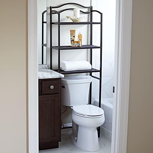 Household Essentials Bronze Iron Arch Over-Toilet Shelf - Image 2