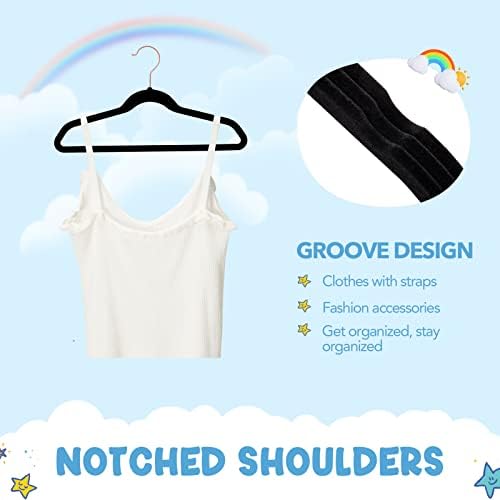 House Day Velvet Kids Hangers 60 Pack, Premium Children Hangers for Closet - Image 5