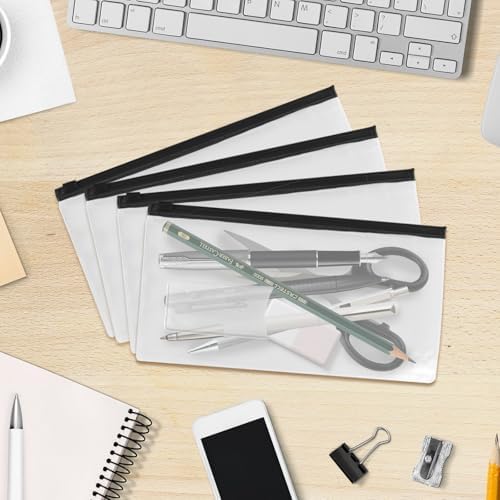 Clear Plastic Envelopes 100 Pcs Zipper Pouches Label Pocket - Image 7