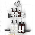 Rustproof Shower Caddy Hanging with Soap Holders for Bathroom, Silver by REINHARDT