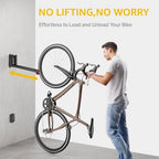 monTEK No-Lift Swivel Bike Wall Mount, Bike Hangers for Garage, 4 Pack - Image 3