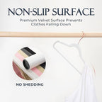 HOUSE DAY White Velvet Hangers 60 Pack, Premium Non-Slip Felt Hanger - Image 2