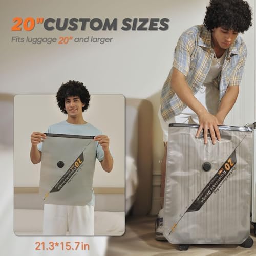 Vacbird 15 Pack 20" Vacuum Bags for Storage - Pump Not Included, Compression Packing Seal for Clothing Travel Luggage Suitcase, Compact & Airtight - Image 2